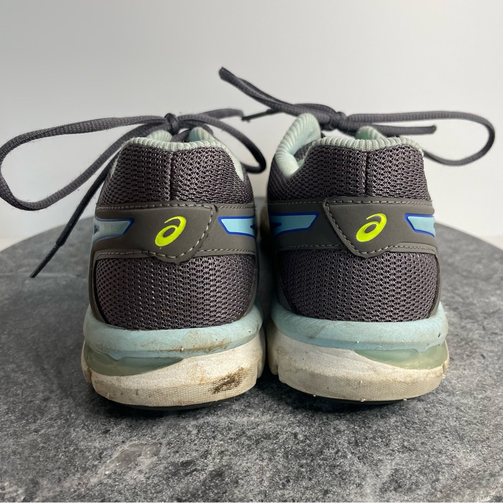 💛 ASICS Grey And Blue Training Tennis Shoes S653Y 7.5 - Picture 4 of 10